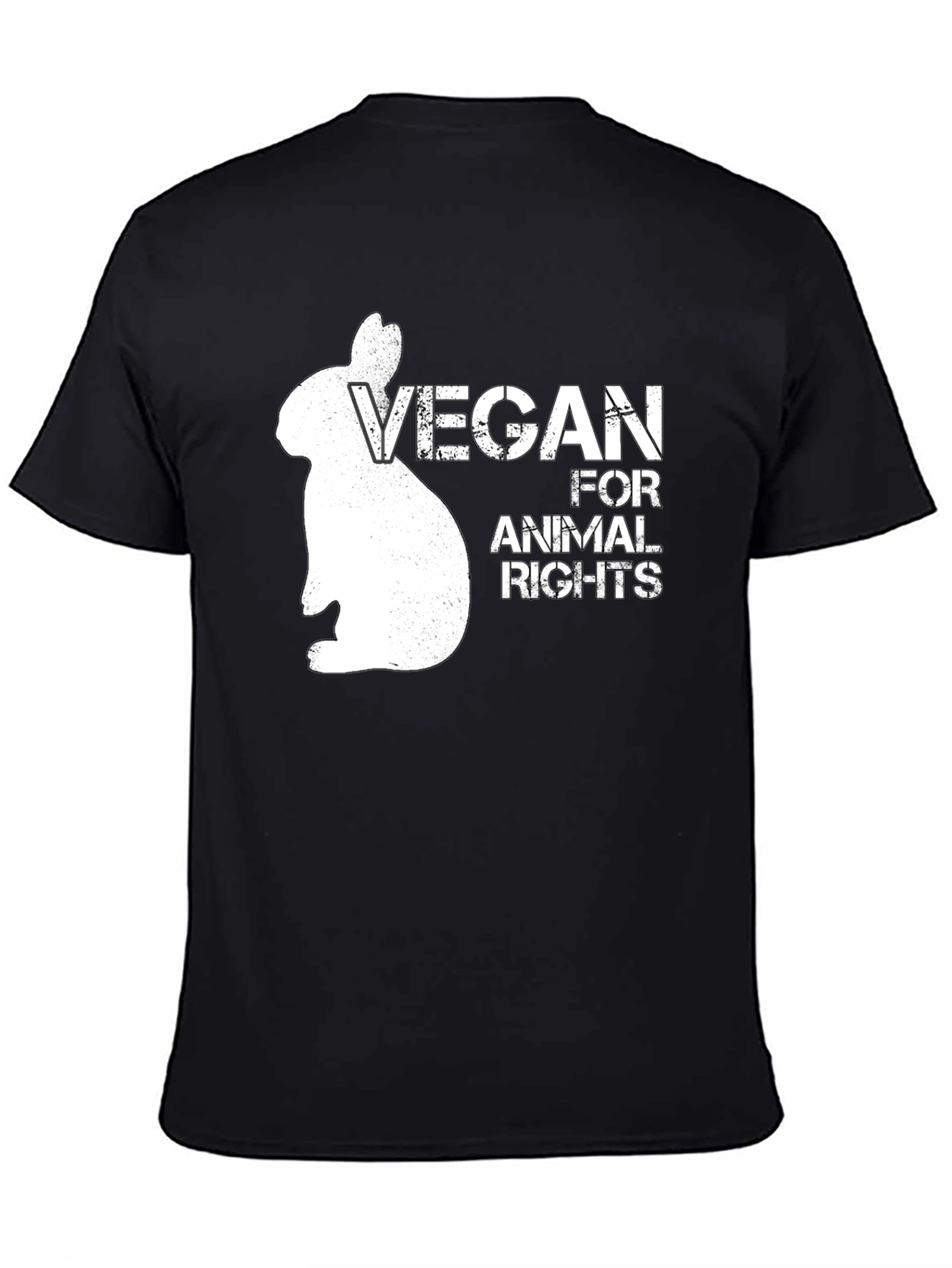 Vegan for Animal Rights Graphic T-Shirt - Black