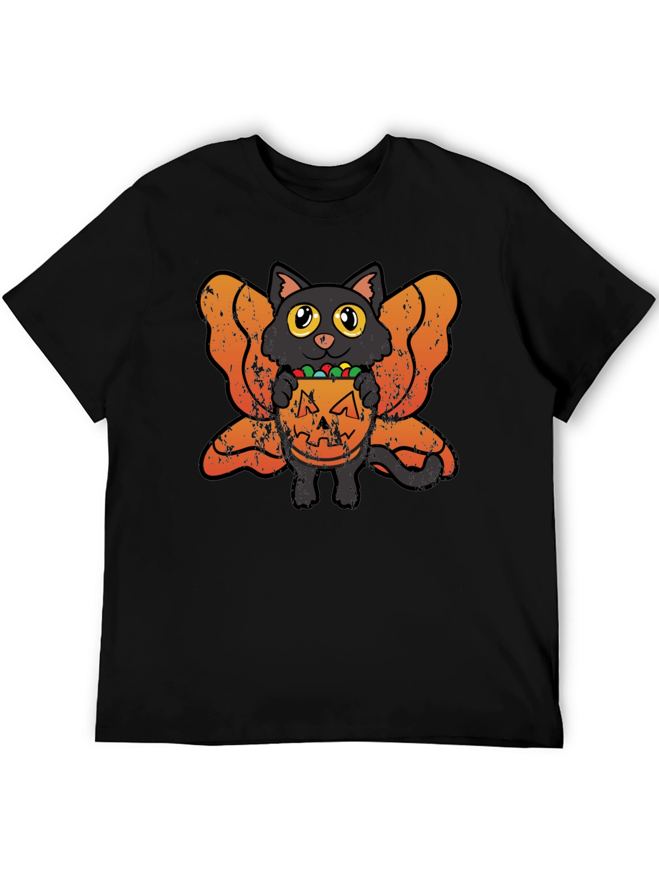 Halloween Cat T-Shirt - Pumpkin Candy Fairy