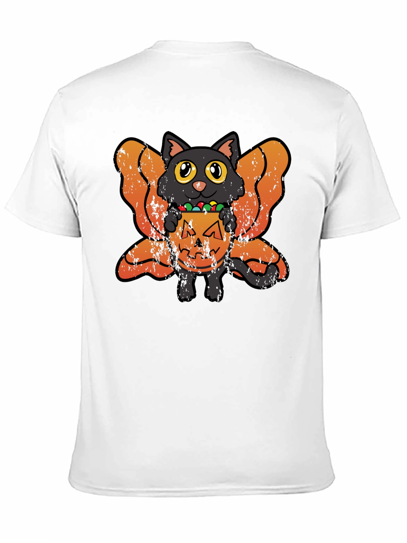 Halloween Cat T-Shirt - Pumpkin Candy Fairy