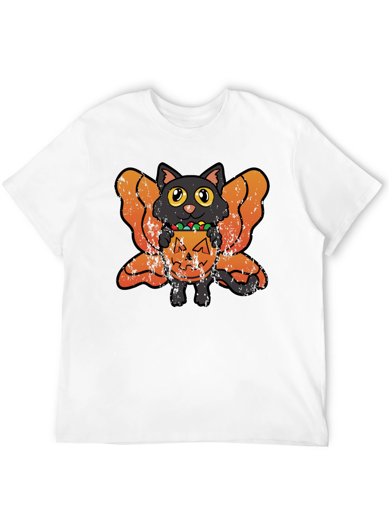 Halloween Cat T-Shirt - Pumpkin Candy Fairy