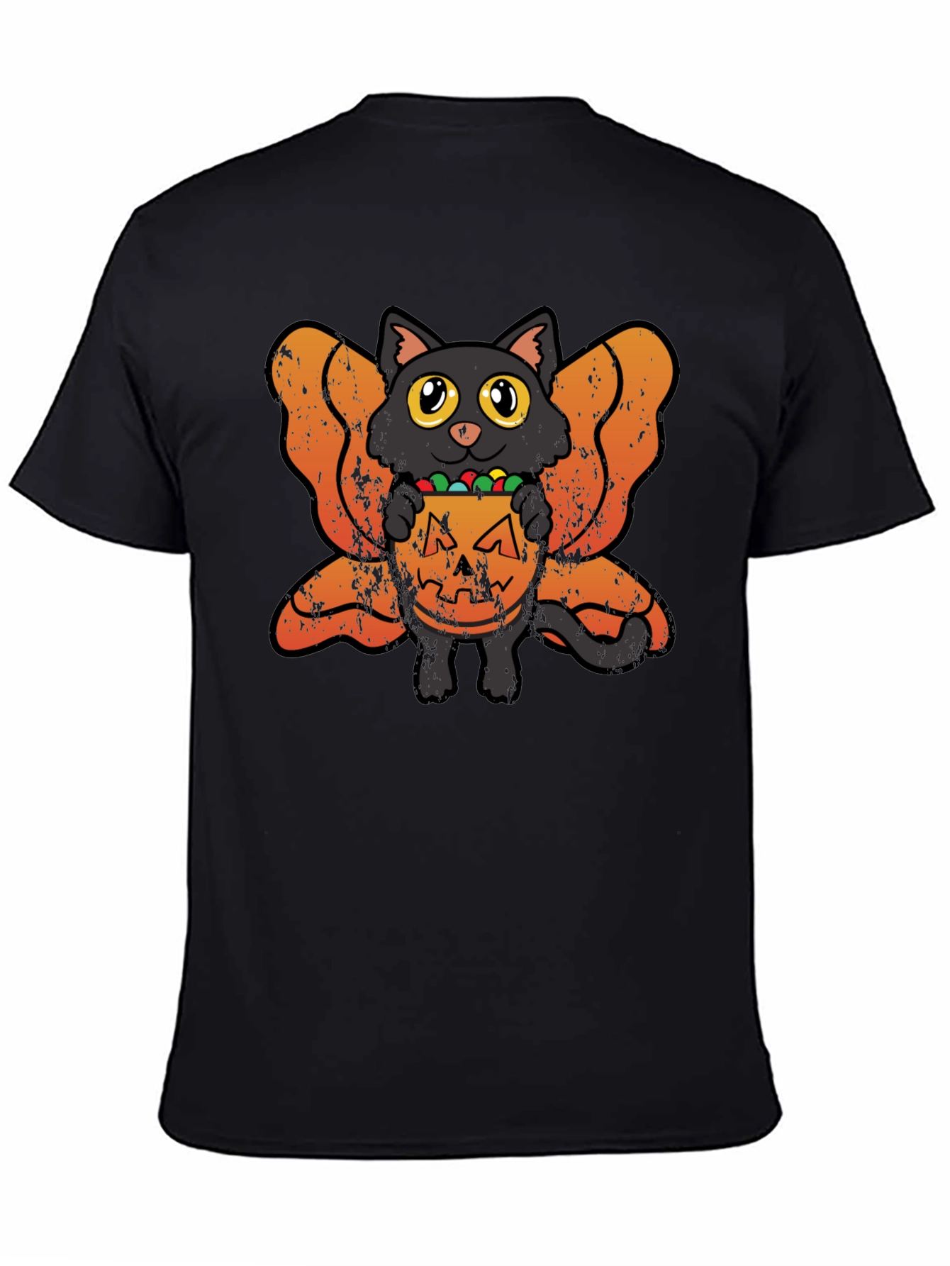Halloween Cat T-Shirt - Pumpkin Candy Fairy