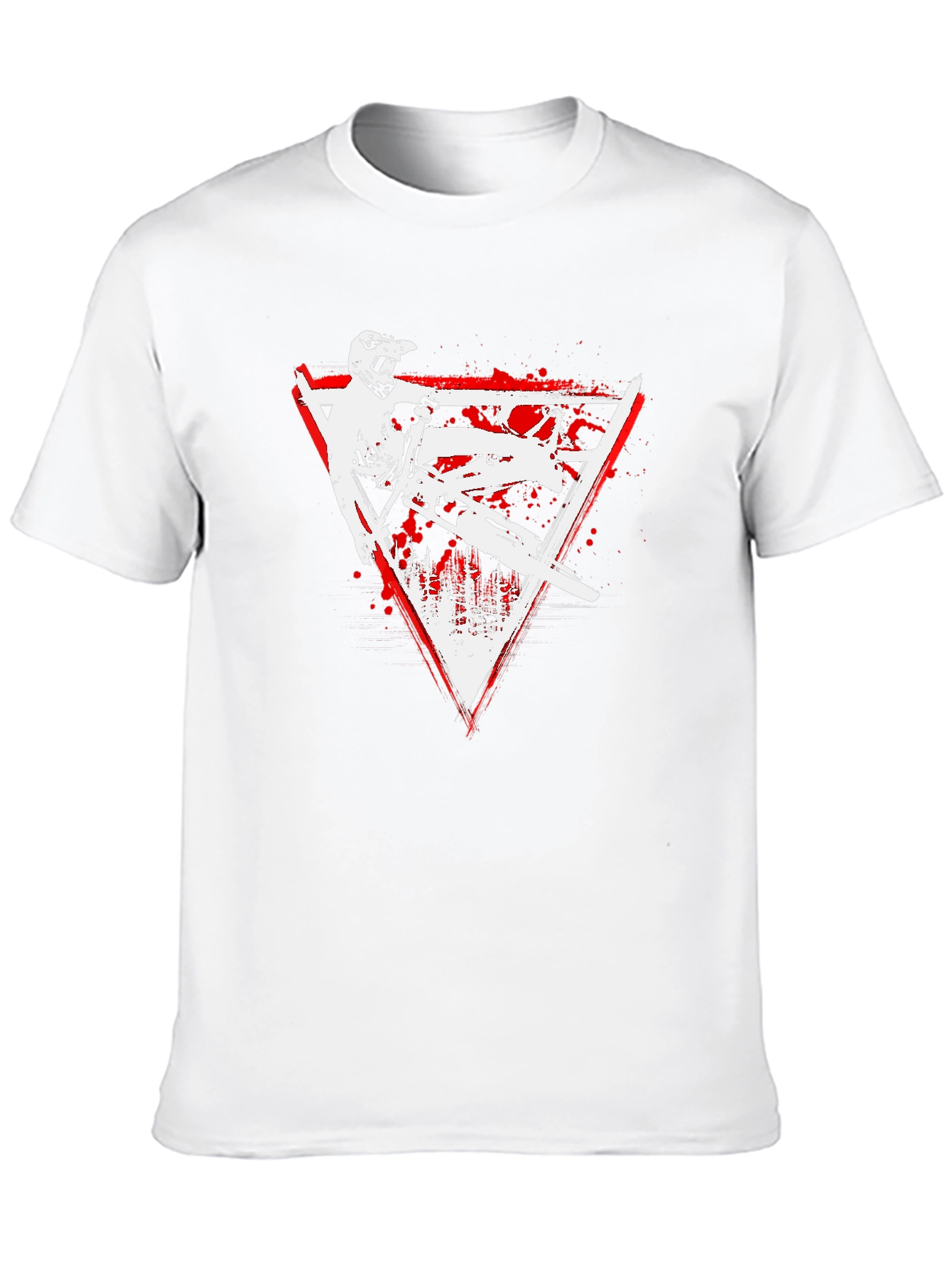 Mountain Biker Graphic Tee - Red Triangle Design