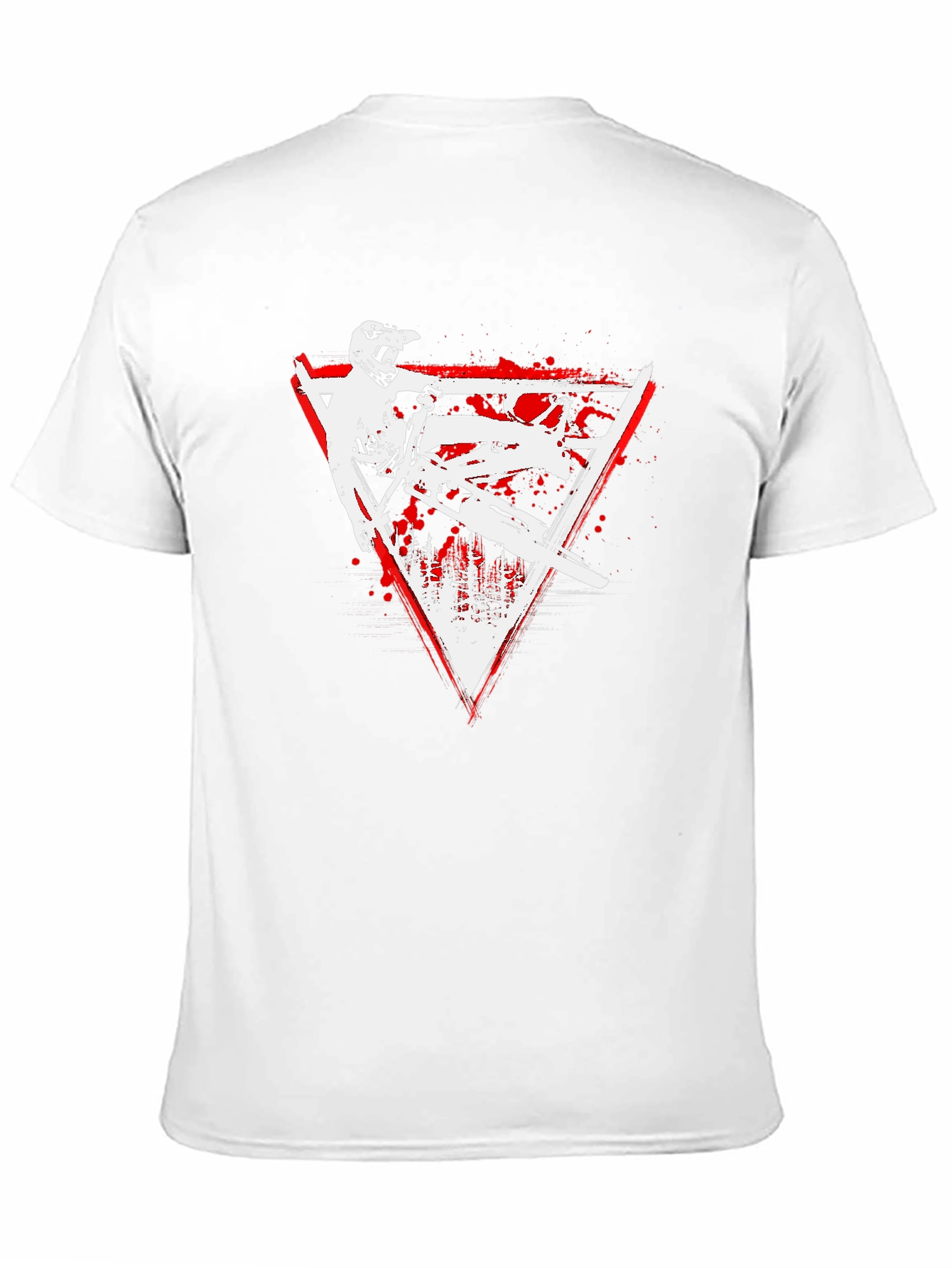Mountain Biker Graphic Tee - Red Triangle Design