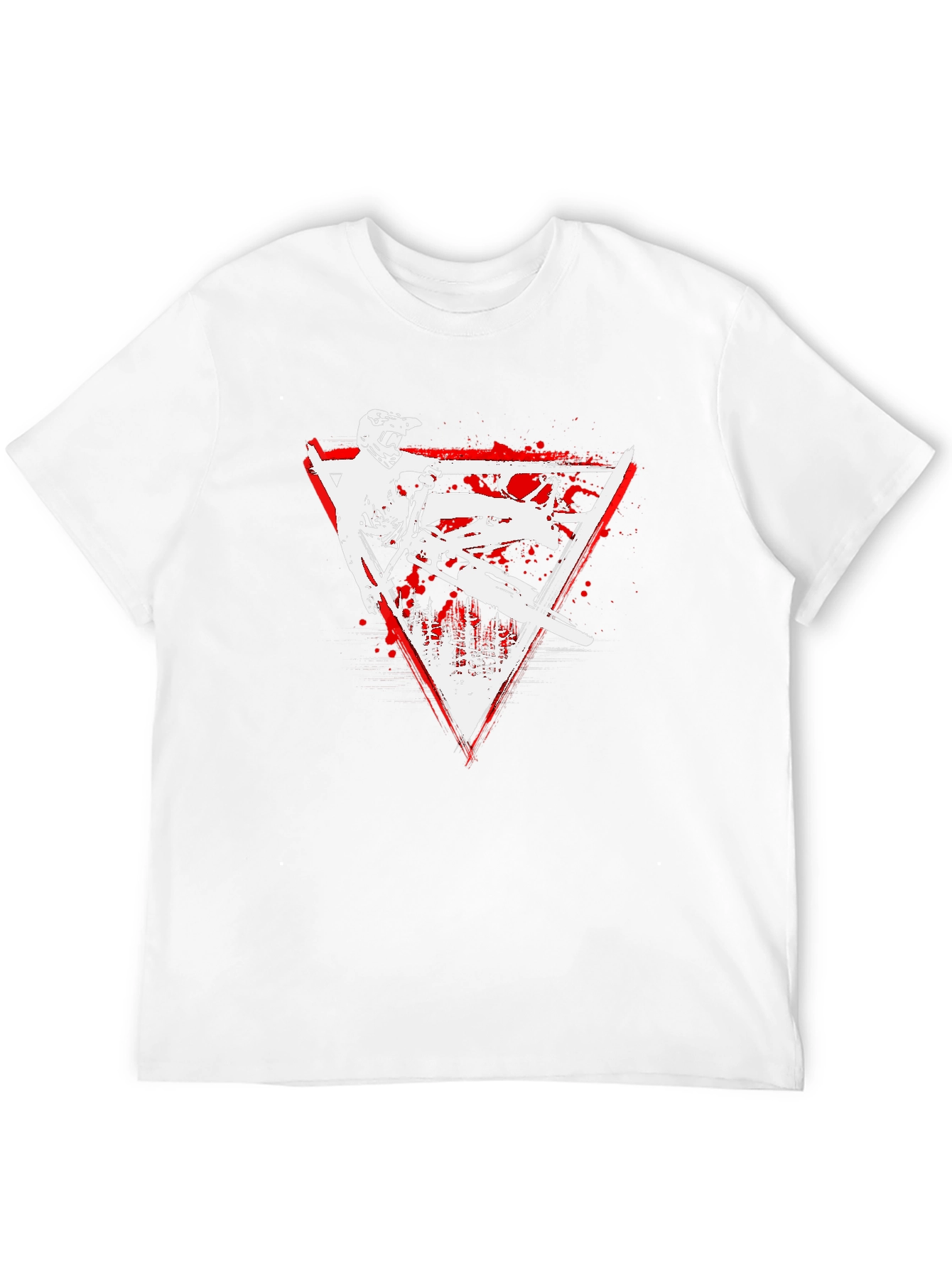Mountain Biker Graphic Tee - Red Triangle Design