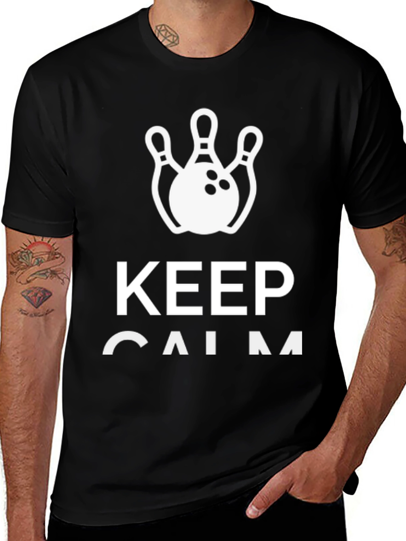 Keep Calm Bowling T-Shirt - Strike Design