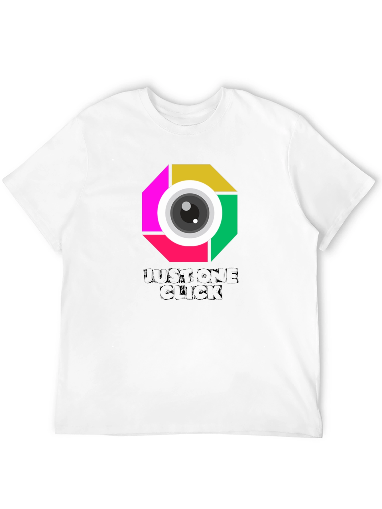 Just One Click Graphic Tee - Unisex Black T-Shirt