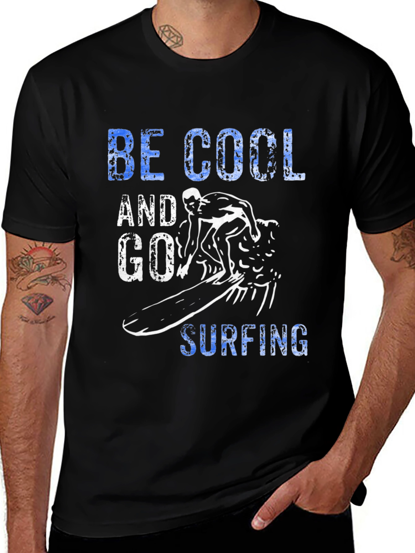 Be Cool Surfing Graphic T-Shirt