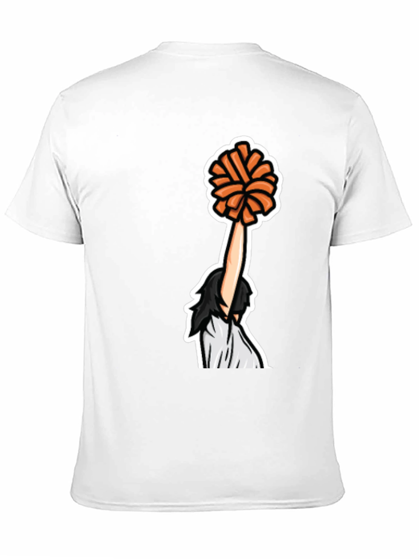 Cheerleader Graphic Tee - Black Cotton T-Shirt