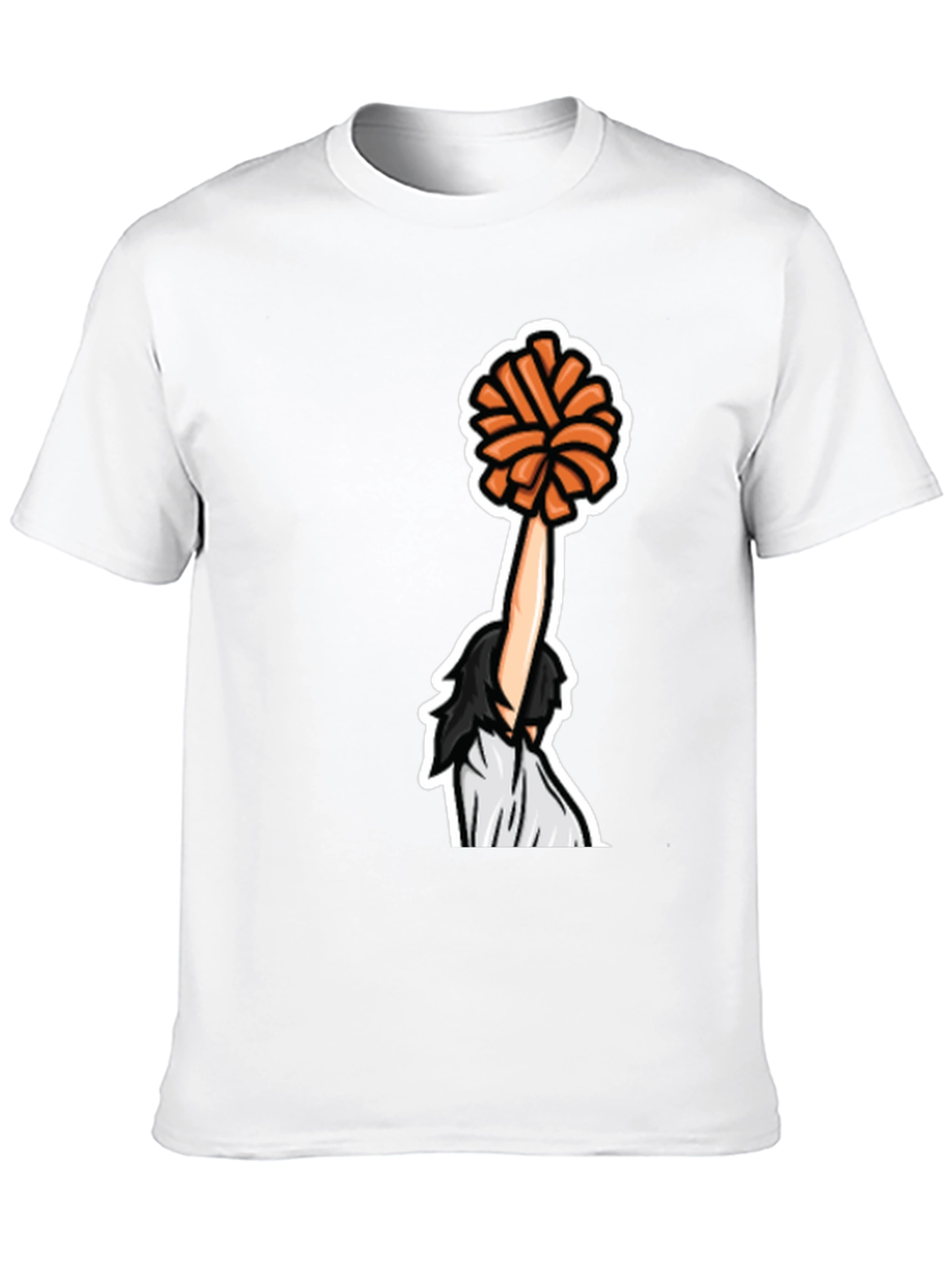 Cheerleader Graphic Tee - Black Cotton T-Shirt