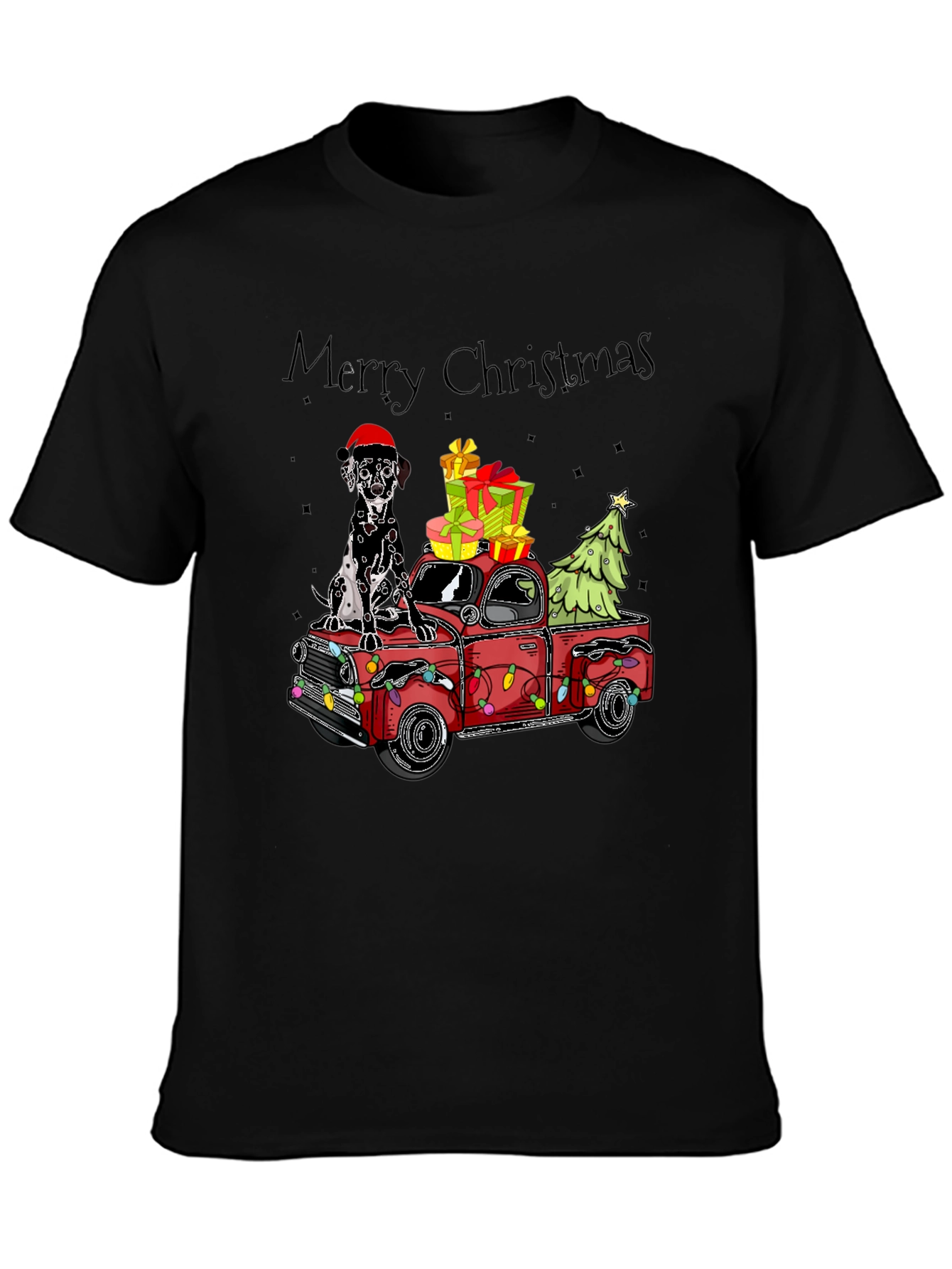 Merry Christmas Truck & Dalmatian T-Shirt