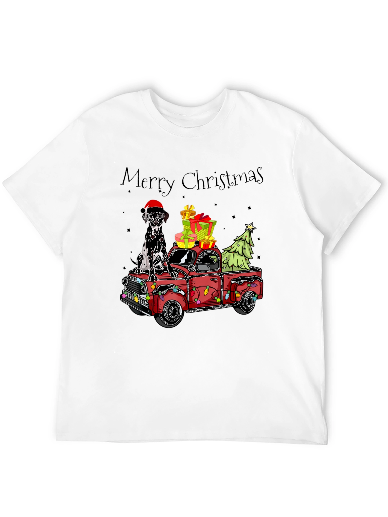 Merry Christmas Truck & Dalmatian T-Shirt