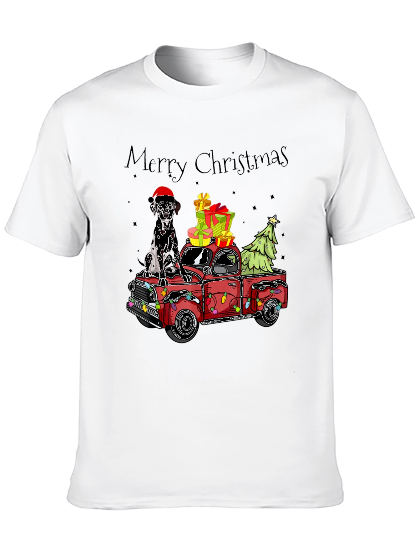 Merry Christmas Truck & Dalmatian T-Shirt