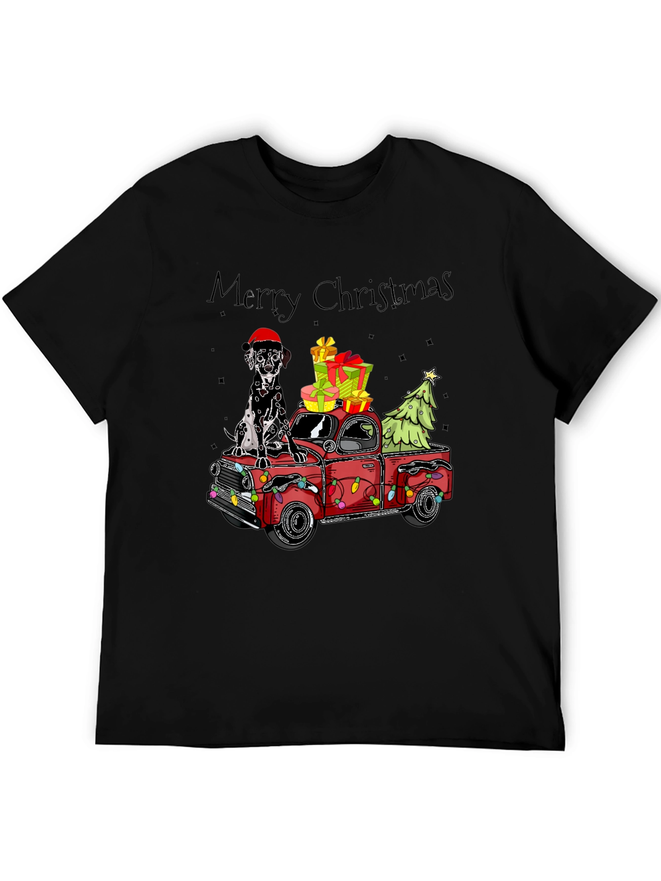 Merry Christmas Truck & Dalmatian T-Shirt