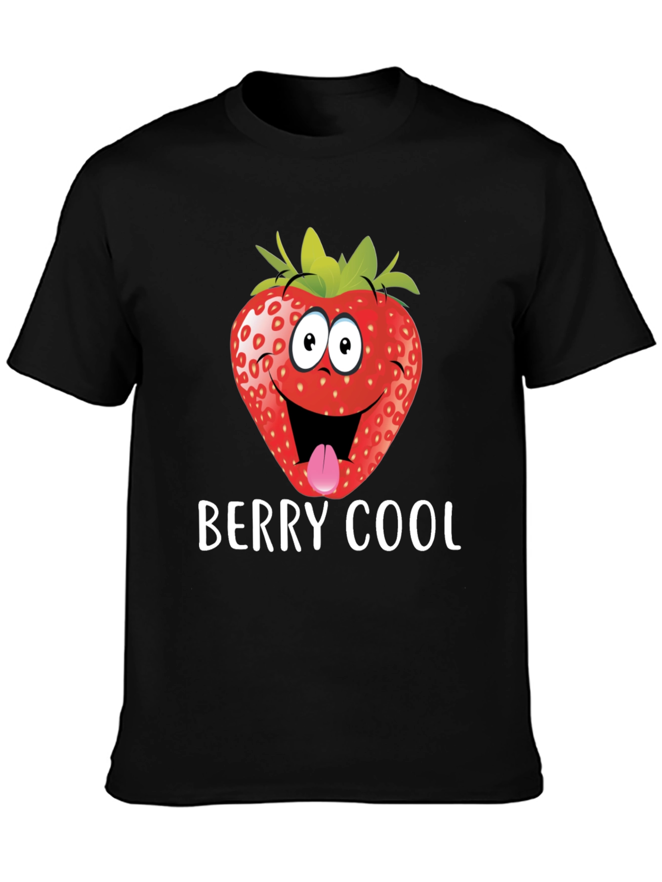 Berry Cool Strawberry Graphic Tee - Funny T-Shirt