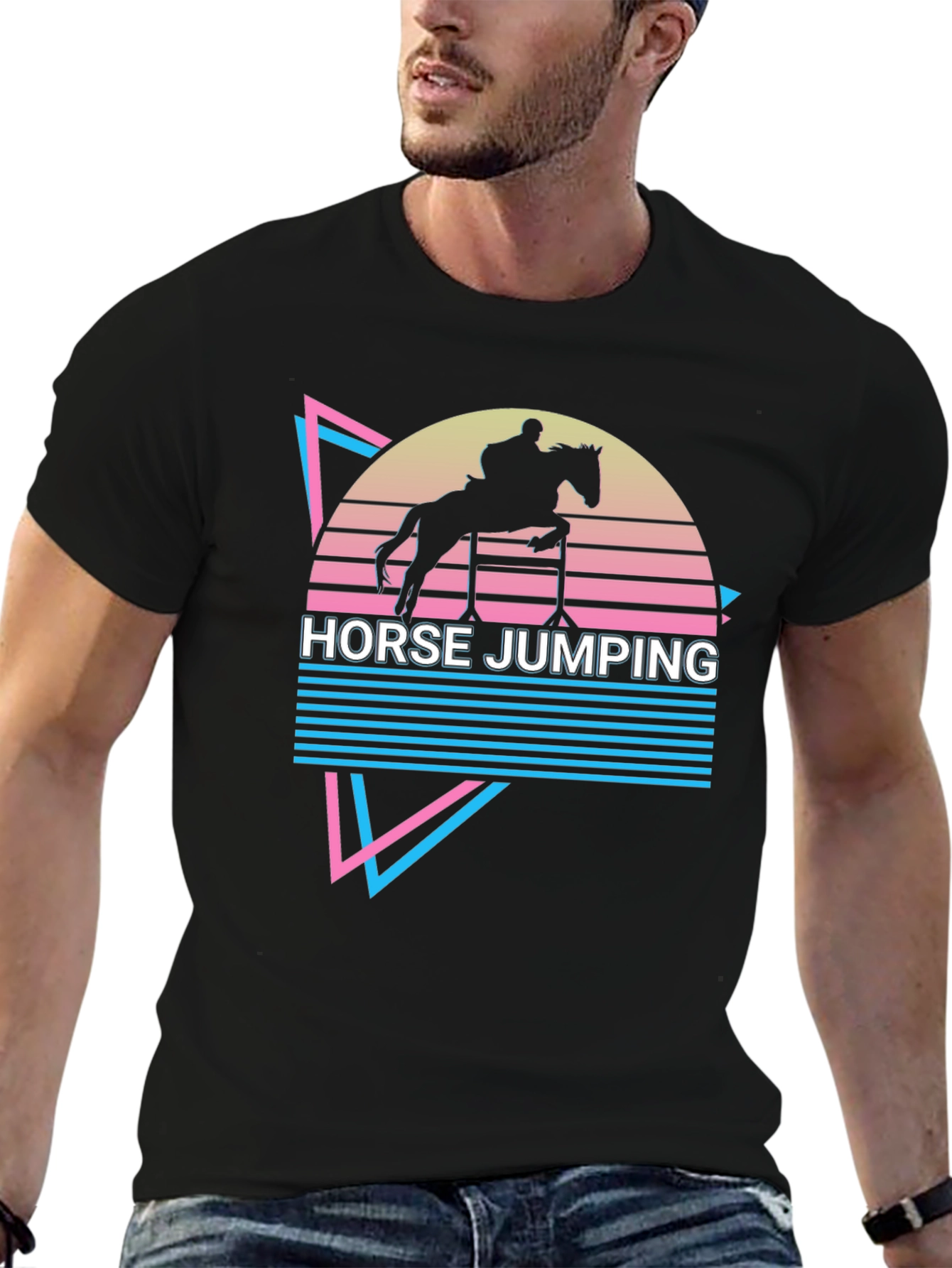 Retro Horse Jumping T-Shirt