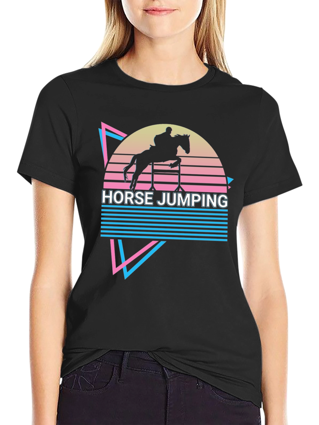Retro Horse Jumping T-Shirt
