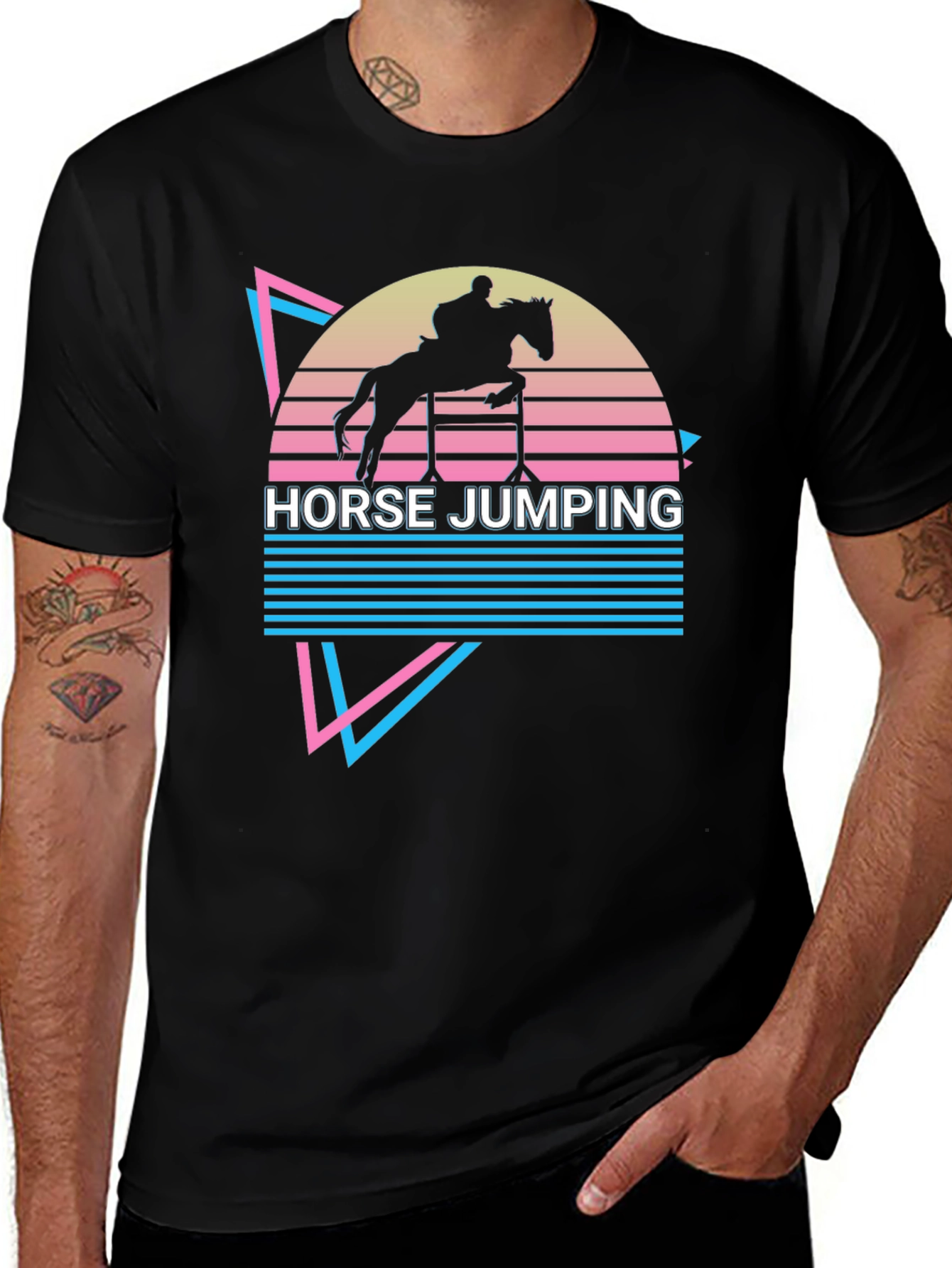 Retro Horse Jumping T-Shirt