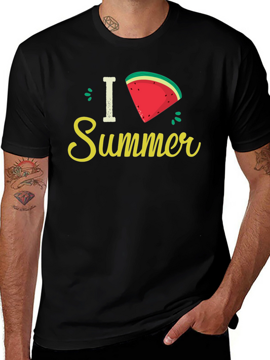 I Love Summer Watermelon Slice Graphic Tee