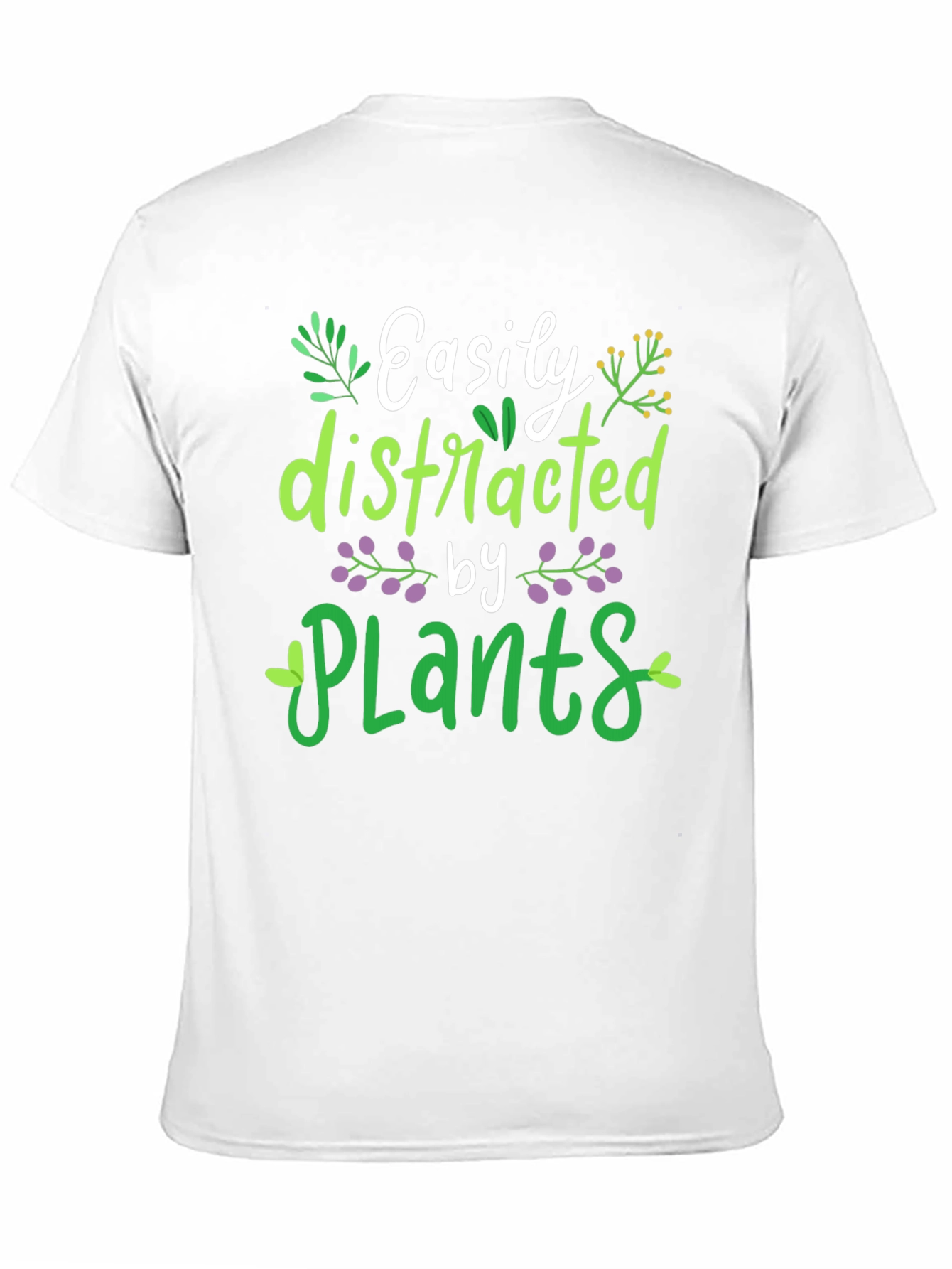 Easily Distracted by Plants T-Shirt Black Mens