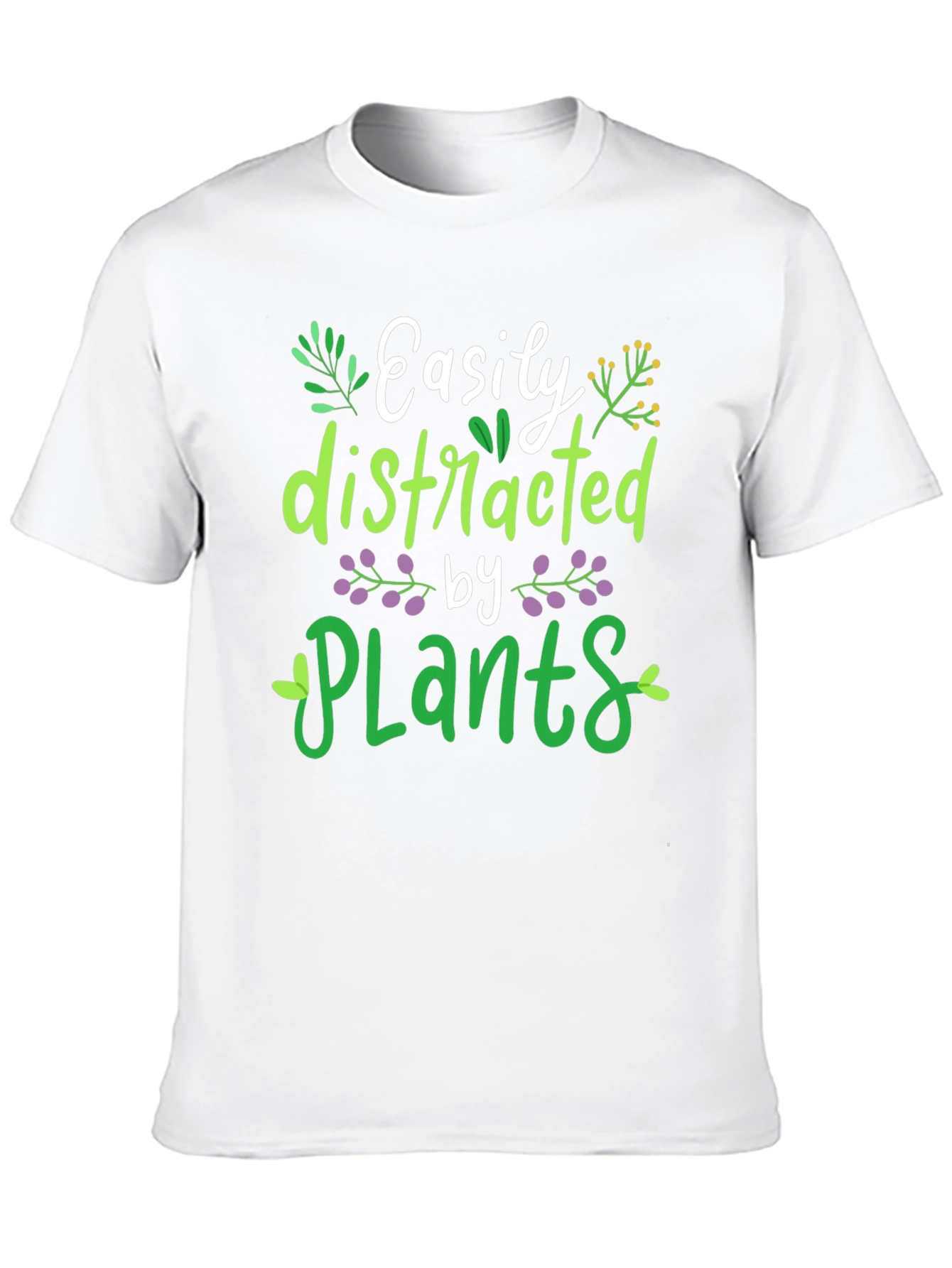 Easily Distracted by Plants T-Shirt Black Mens