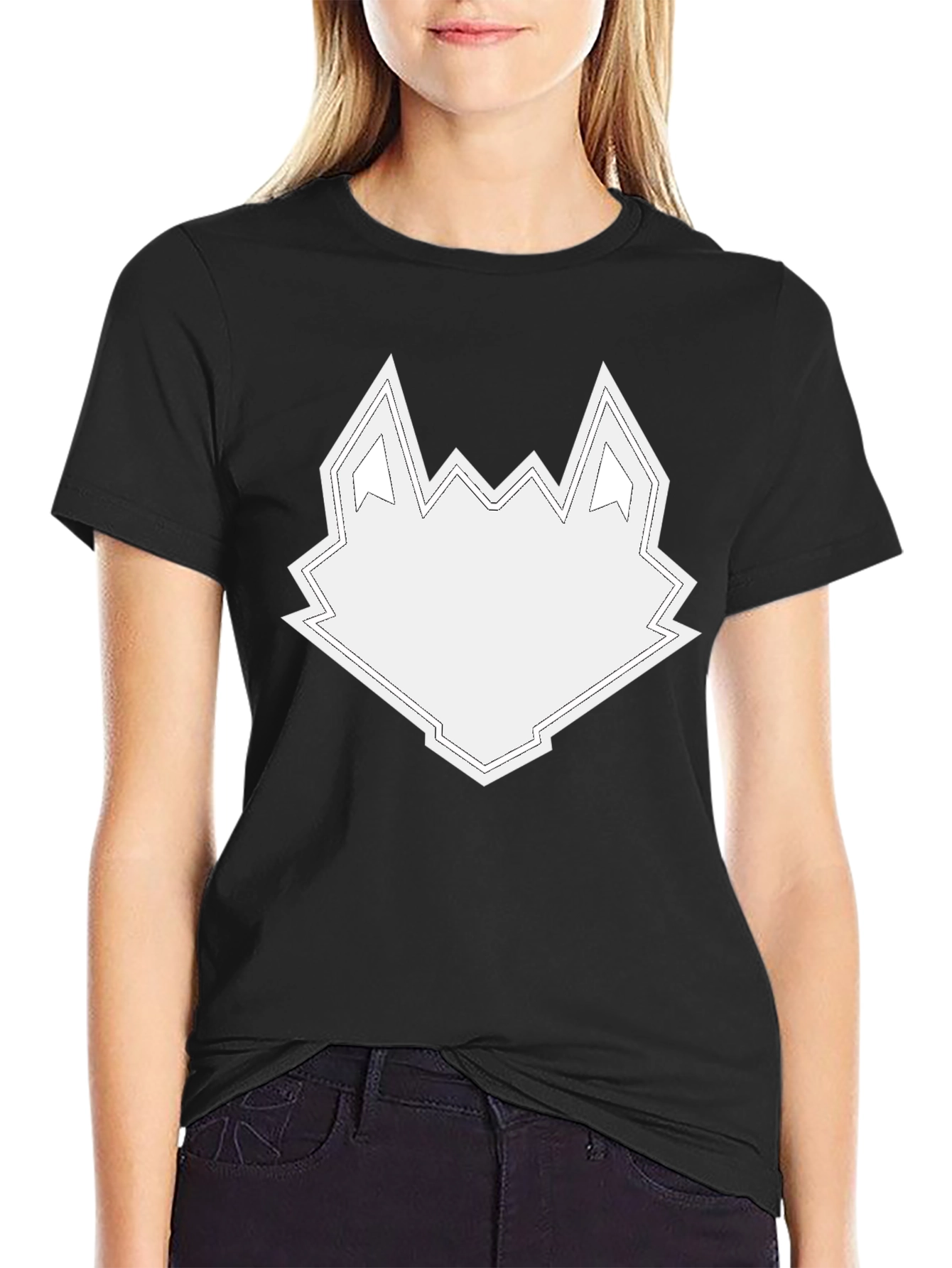 Geometric Wolf Head Graphic Tee
