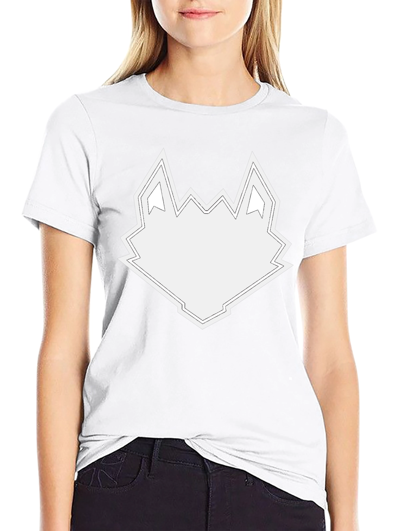 Geometric Wolf Head Graphic Tee