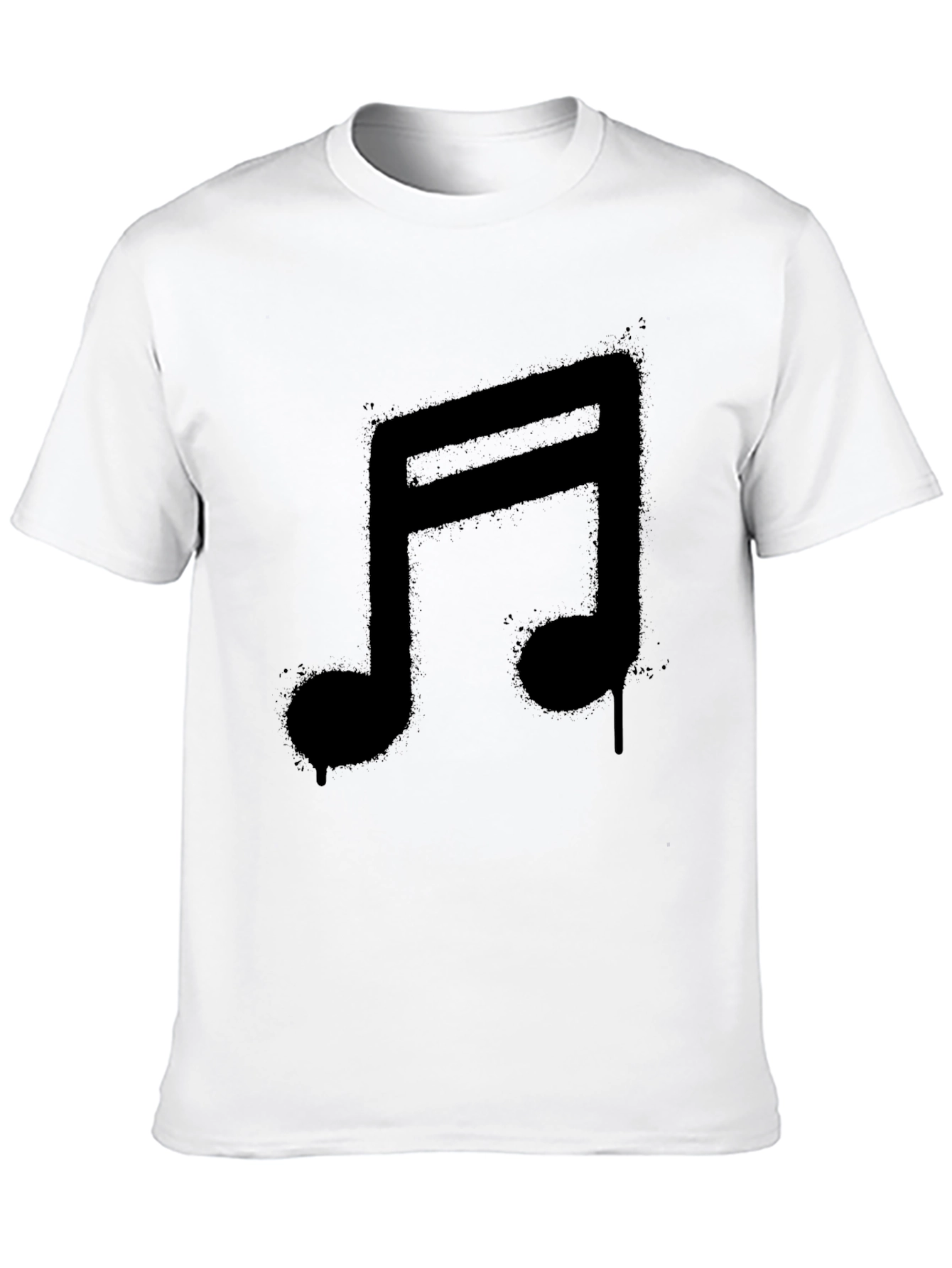 Music Note Graphic Black T-Shirt
