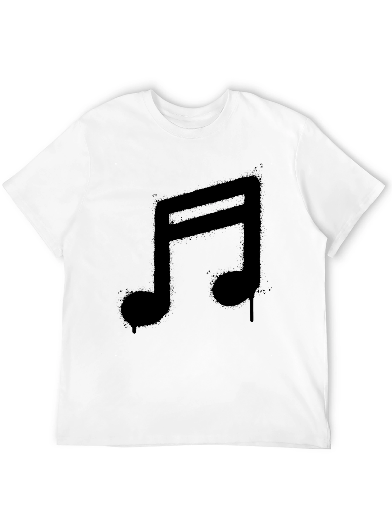 Music Note Graphic Black T-Shirt