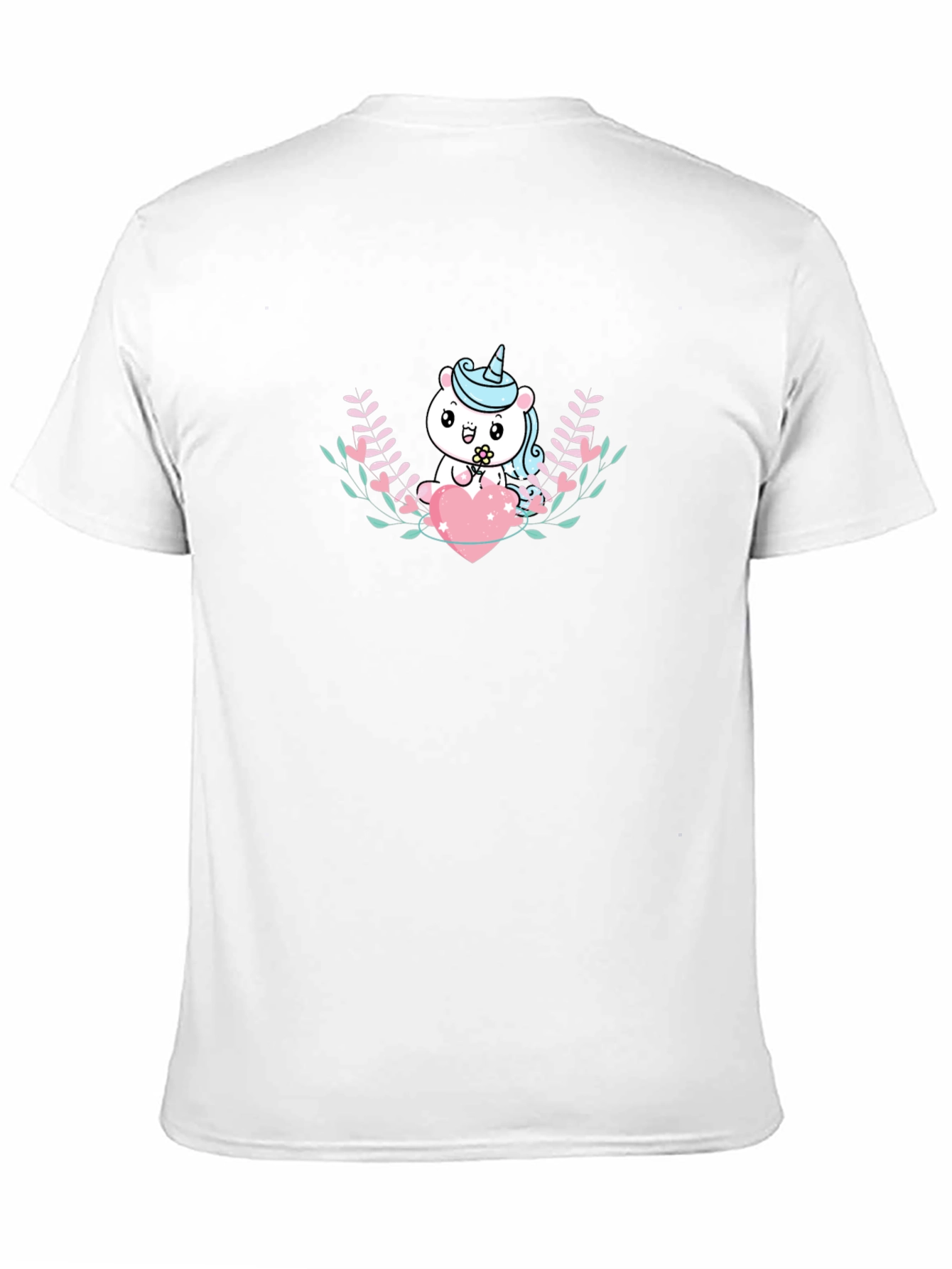 Cute Unicorn Heart Graphic T-Shirt