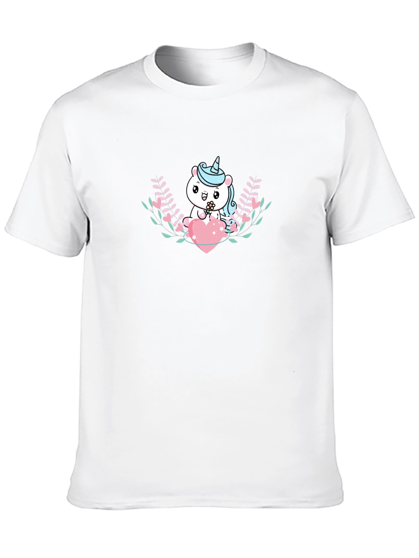 Cute Unicorn Heart Graphic T-Shirt