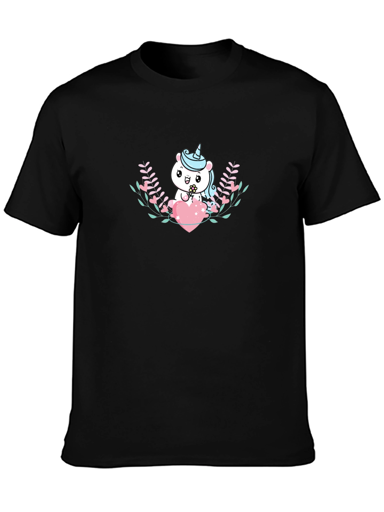 Cute Unicorn Heart Graphic T-Shirt