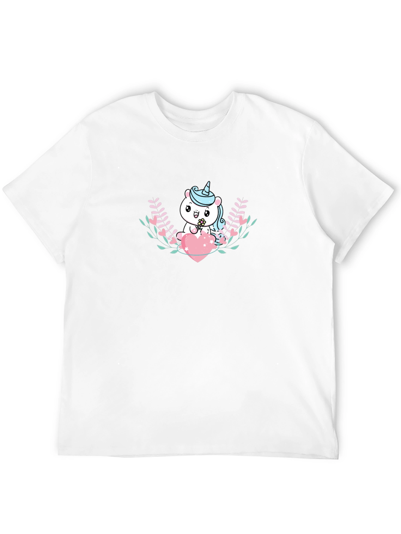 Cute Unicorn Heart Graphic T-Shirt