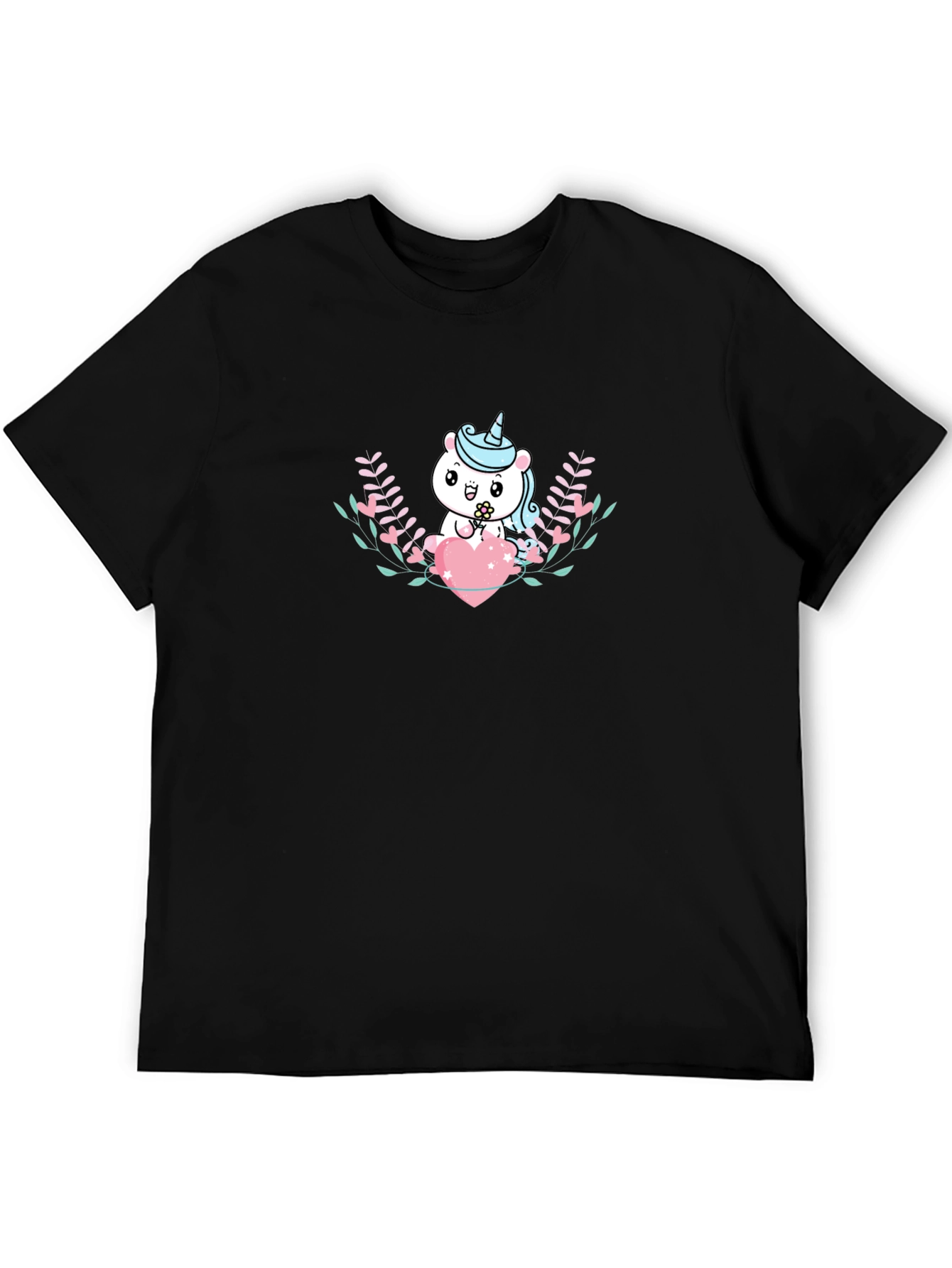 Cute Unicorn Heart Graphic T-Shirt