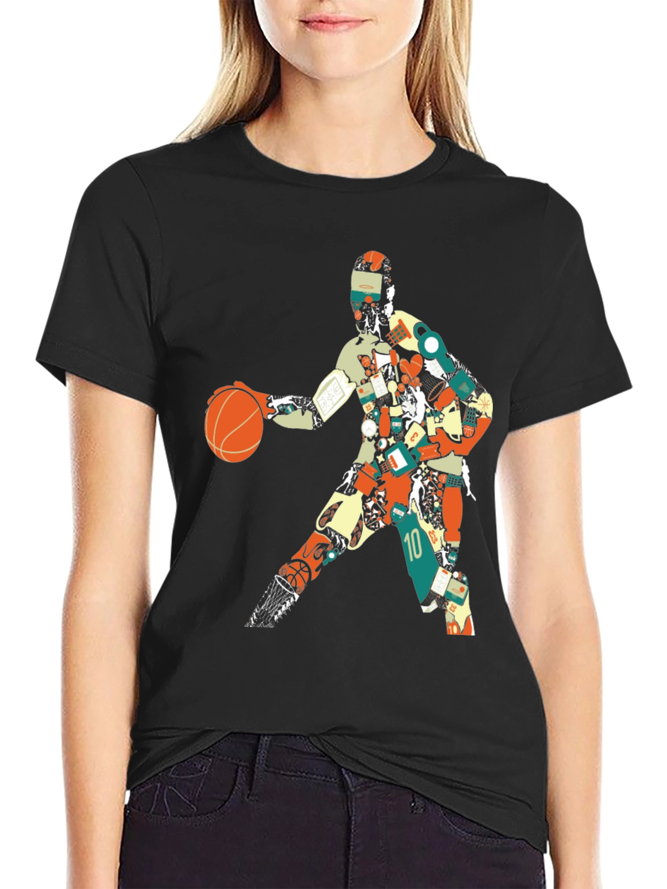 Basketball Player Graphic Tee - Artistic Design