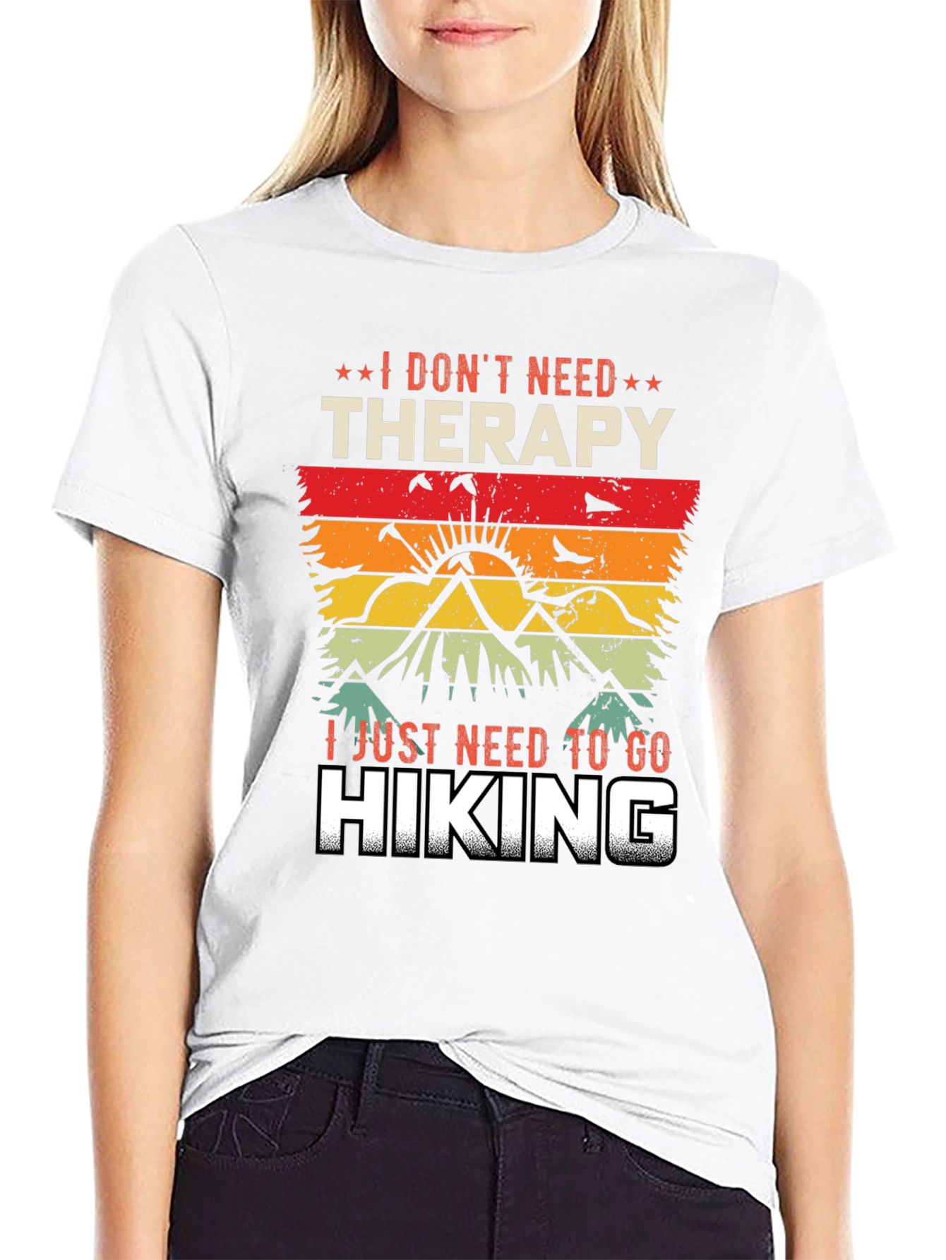 Hiking Therapy Graphic Tee - Nature Lover Shirt