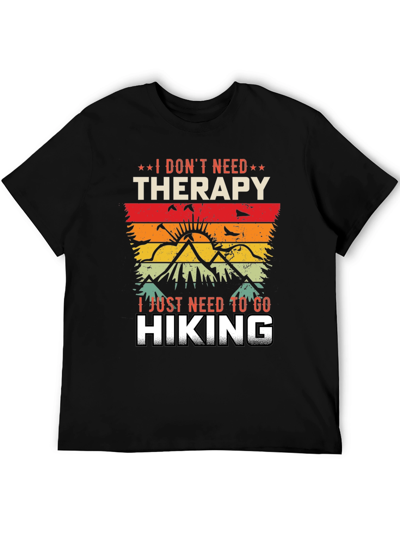 Hiking Therapy Graphic Tee - Nature Lover Shirt