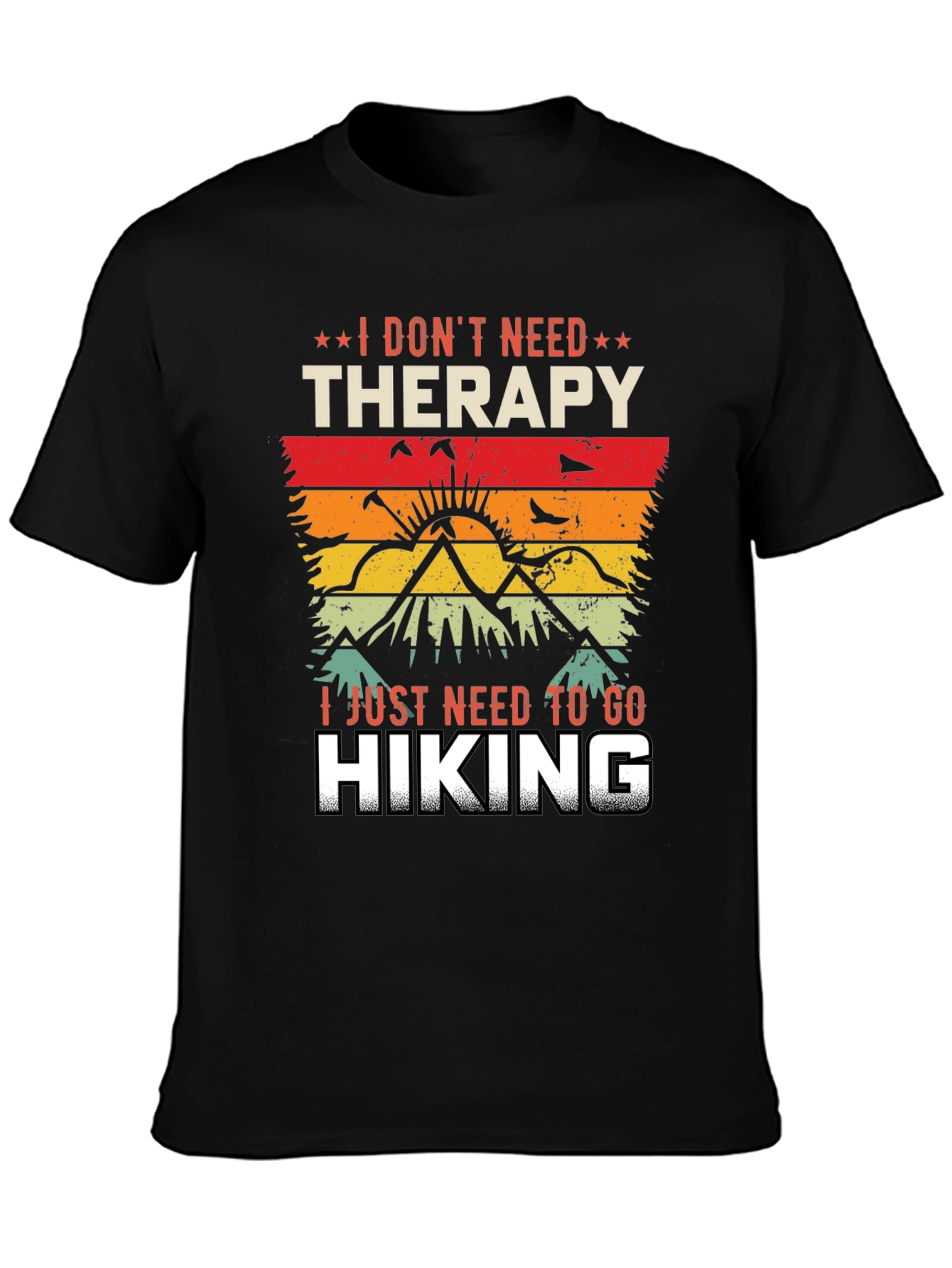 Hiking Therapy Graphic Tee - Nature Lover Shirt