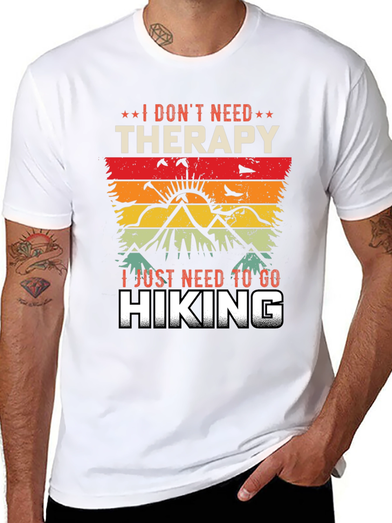 Hiking Therapy Graphic Tee - Nature Lover Shirt