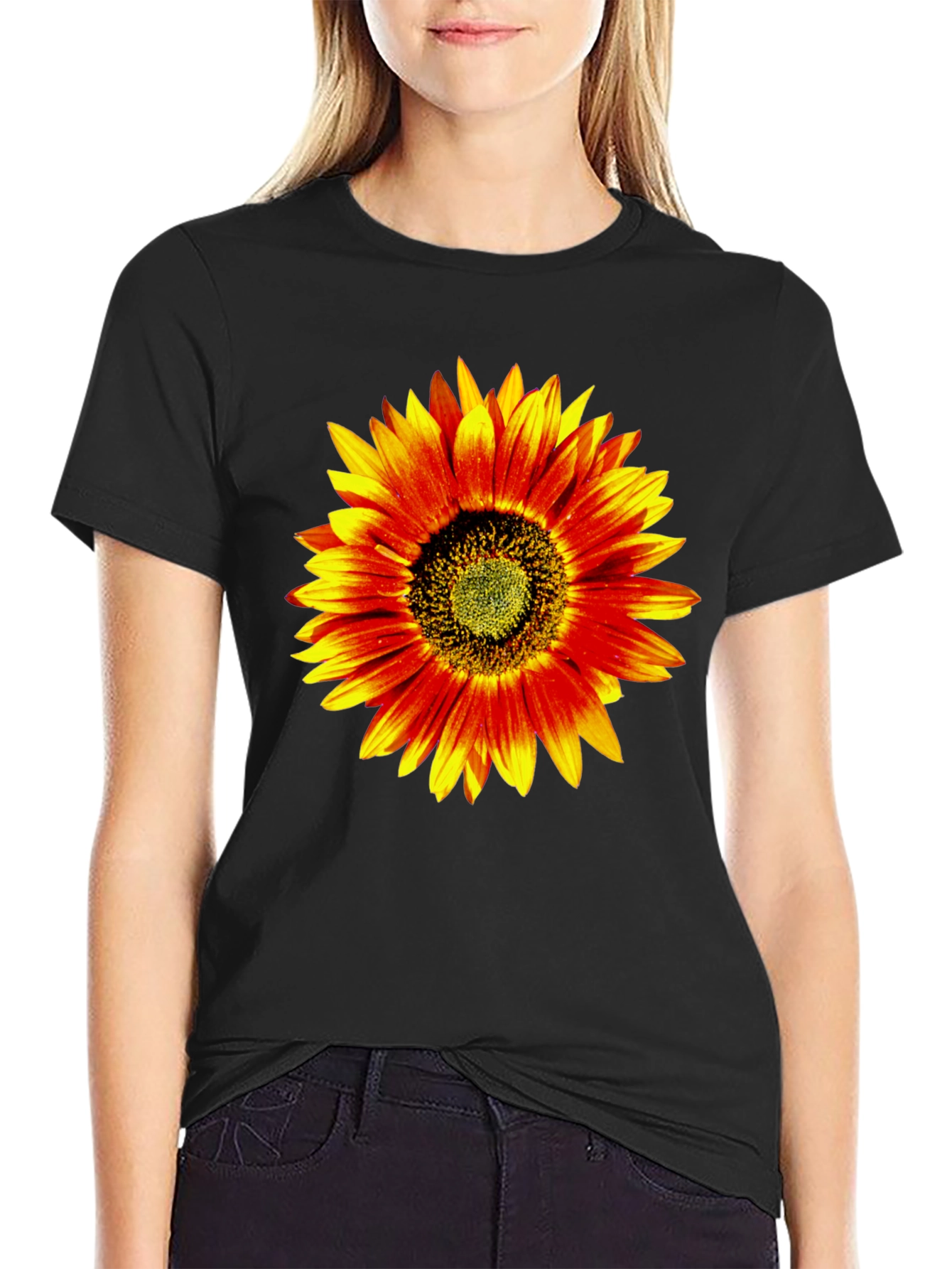 Sunflower Graphic T-Shirt - Black
