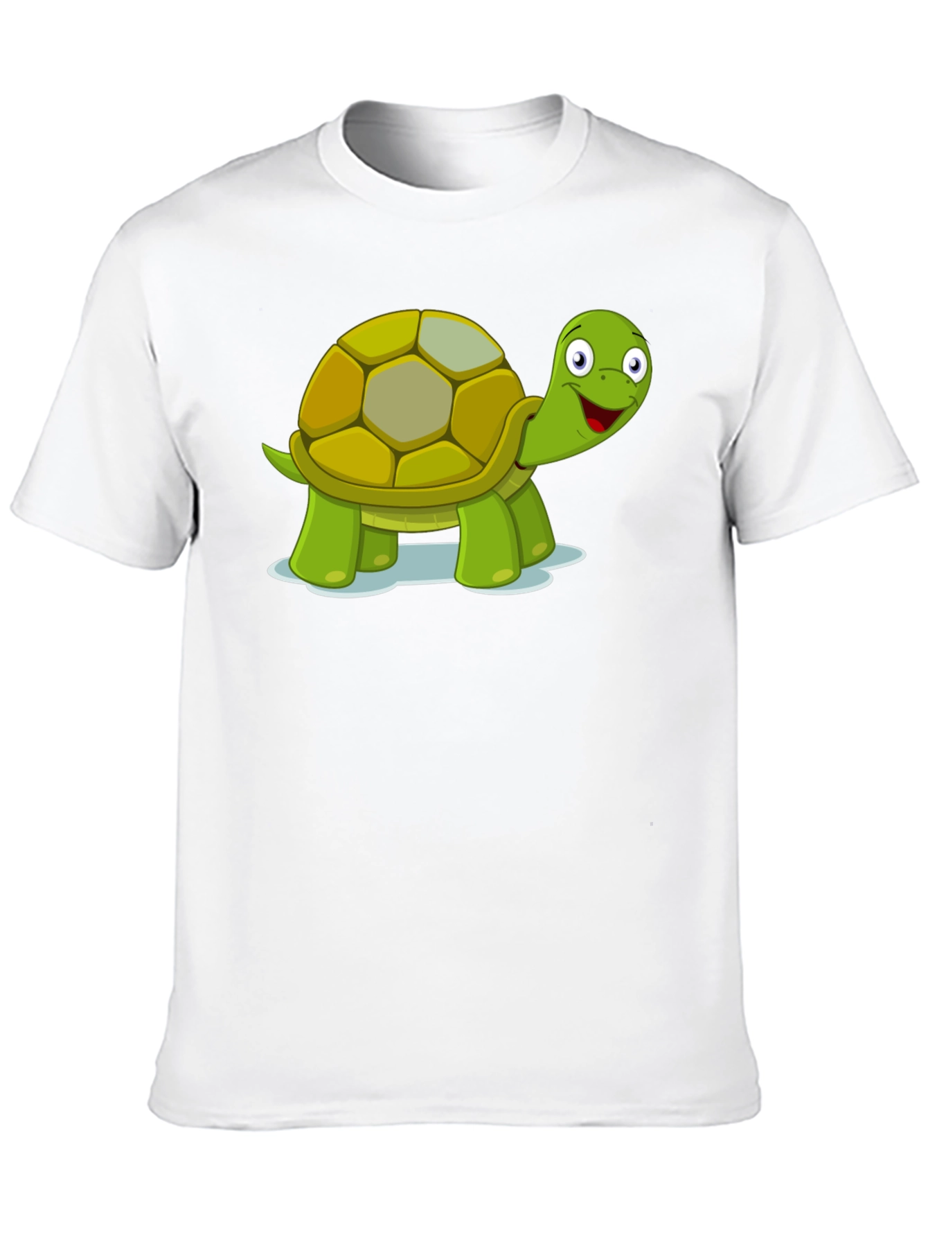 Turtle Cartoon Black T-Shirt