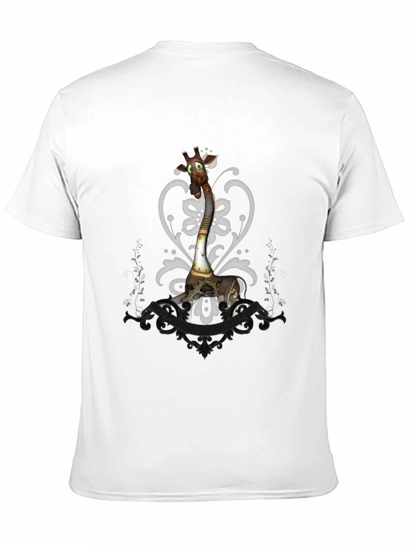Steampunk Giraffe Graphic Tee - Unique Animal T-Shirt