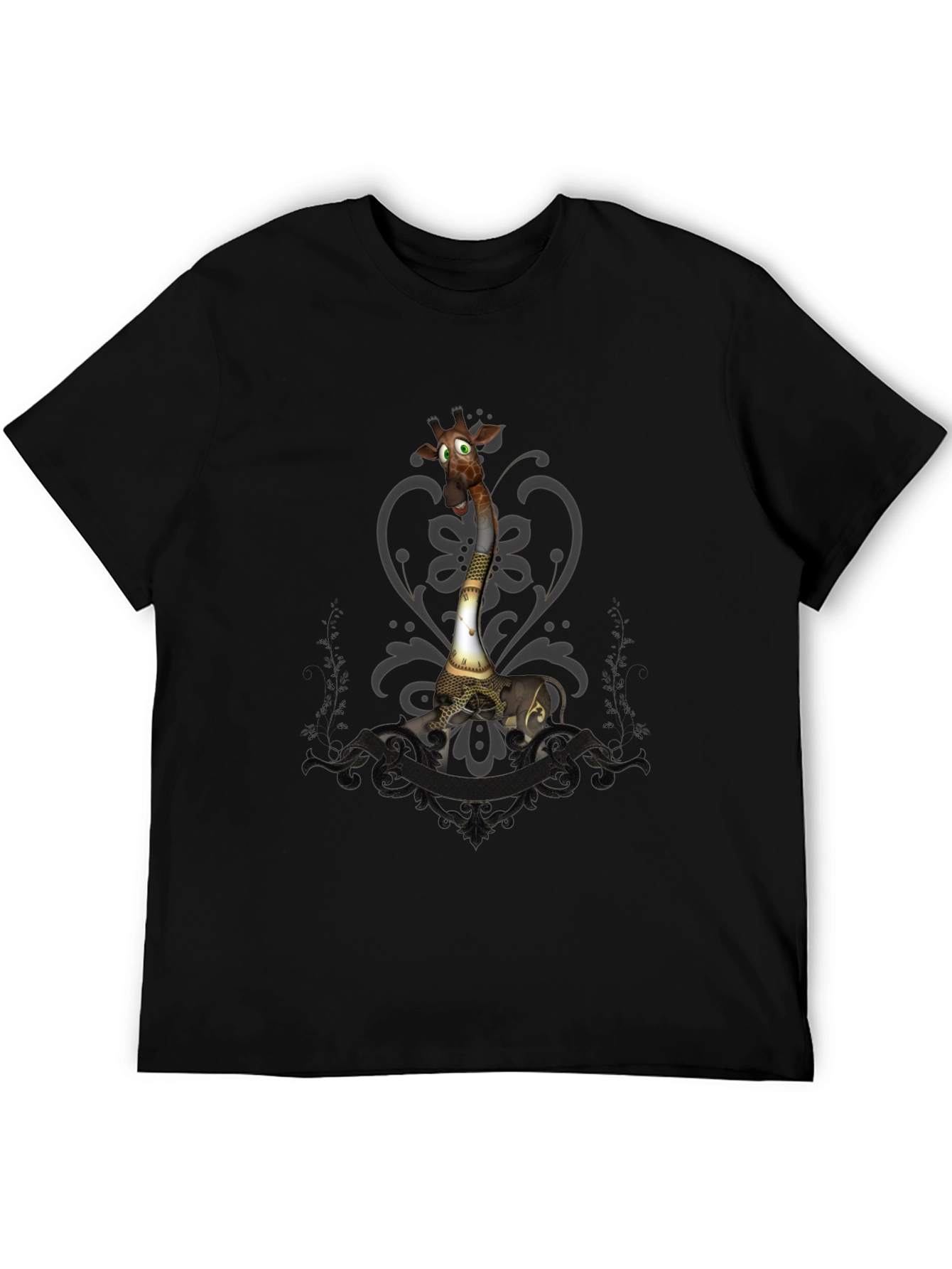 Steampunk Giraffe Graphic Tee - Unique Animal T-Shirt