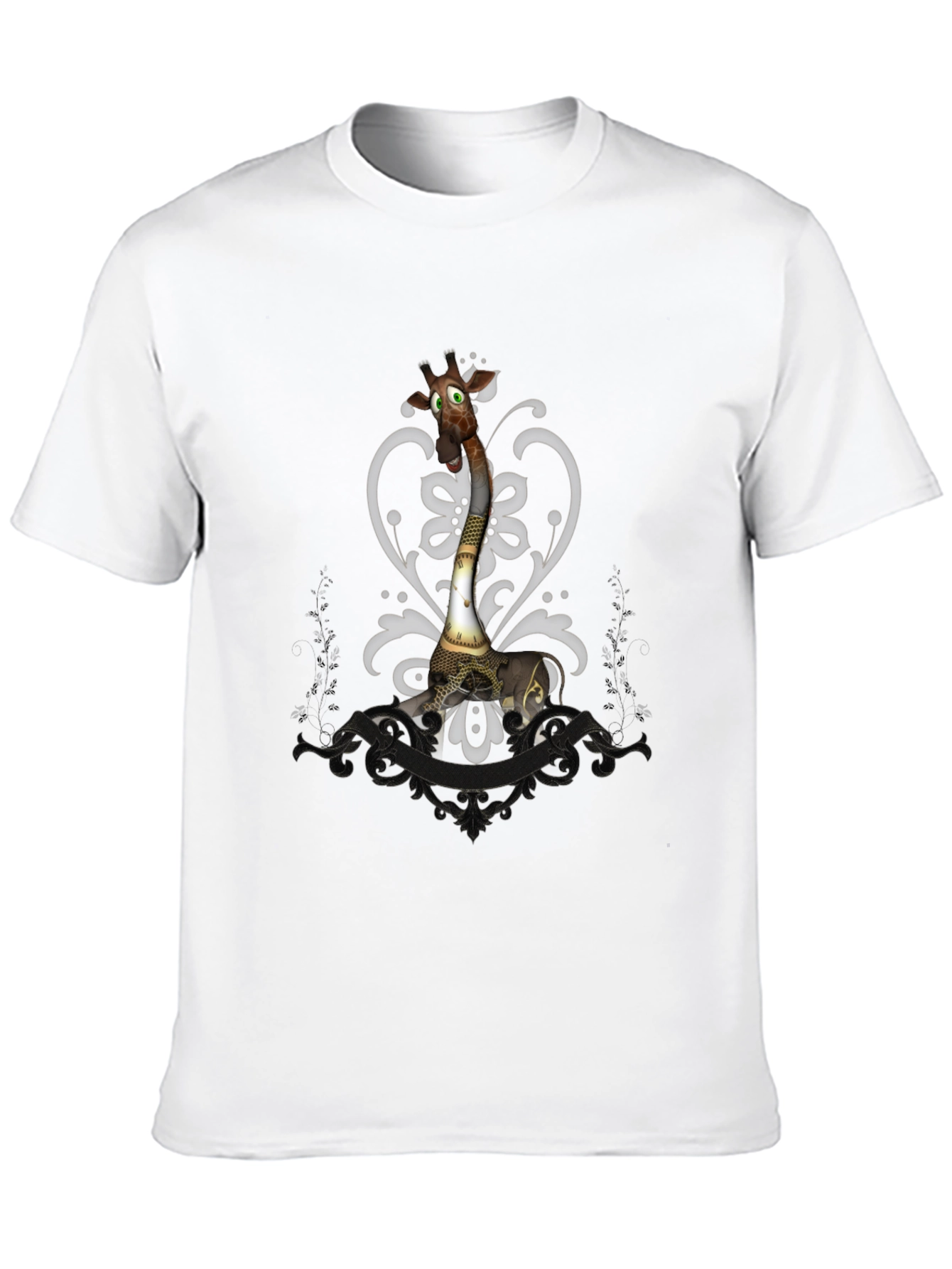 Steampunk Giraffe Graphic Tee - Unique Animal T-Shirt