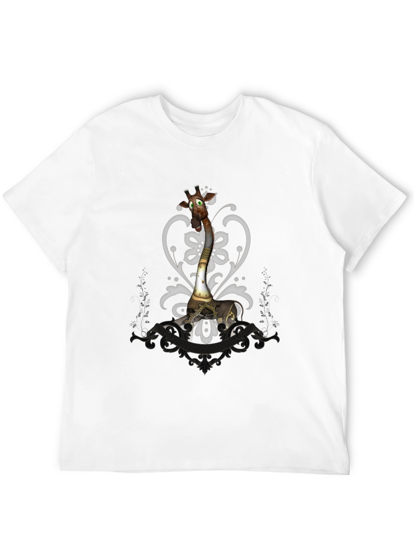 Steampunk Giraffe Graphic Tee - Unique Animal T-Shirt
