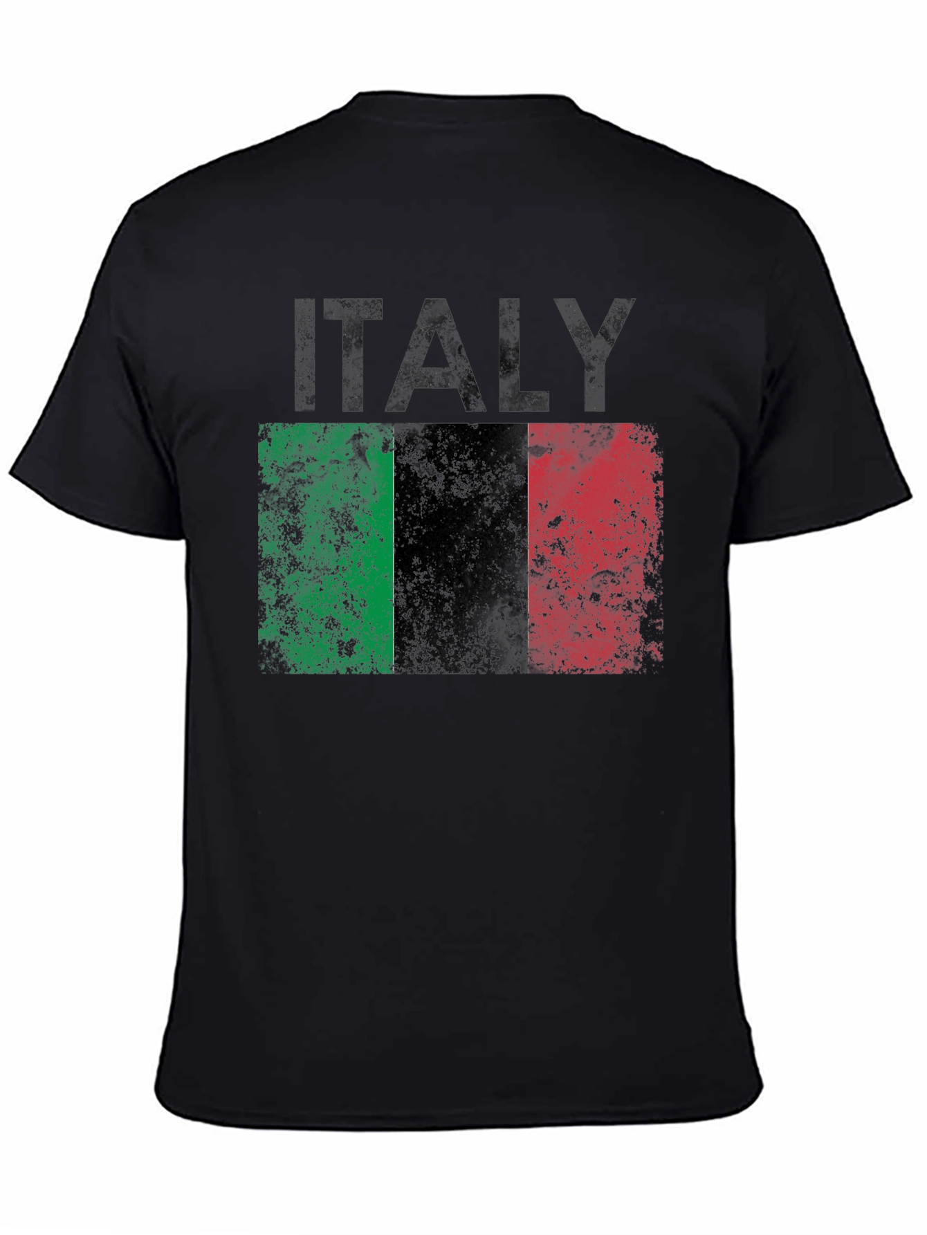 Italy Flag Graphic T-Shirt - Distressed Print Tee