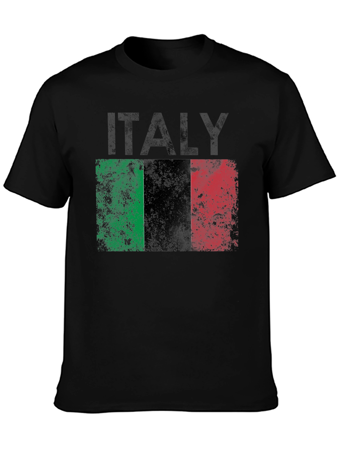 Italy Flag Graphic T-Shirt - Distressed Print Tee