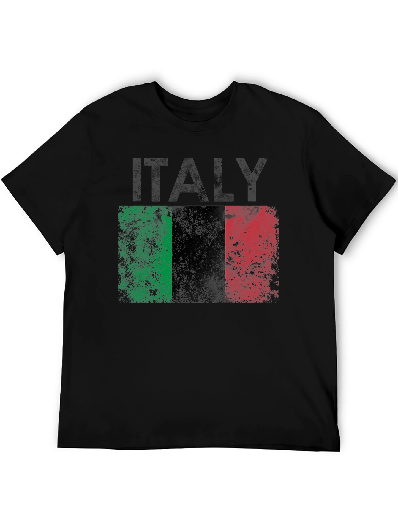 Italy Flag Graphic T-Shirt - Distressed Print Tee