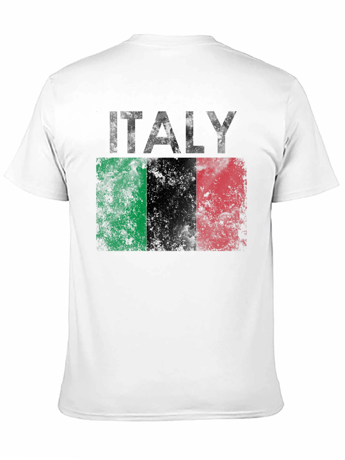 Italy Flag Graphic T-Shirt - Distressed Print Tee