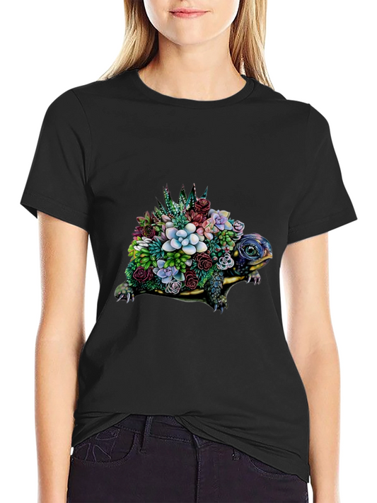 Floral Turtle Graphic Tee