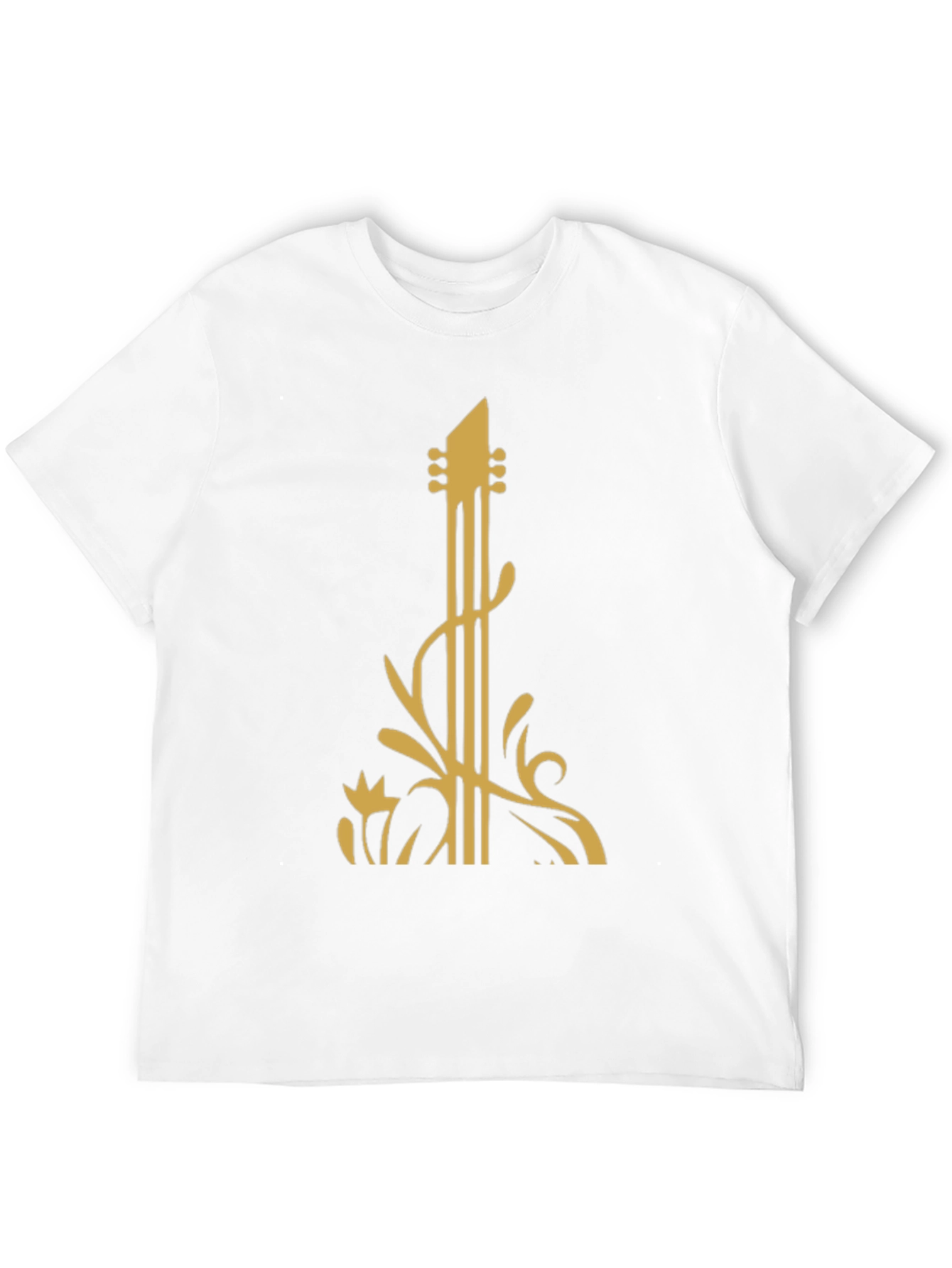 Guitar Art Black T-Shirt: Stylish Music Lover Tee